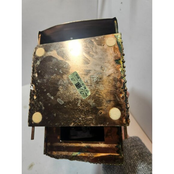 Vintage Hand Crafted Oxidized Copper Metal Airport Hanger Music Box Hong Kong - Picture 16 of 16